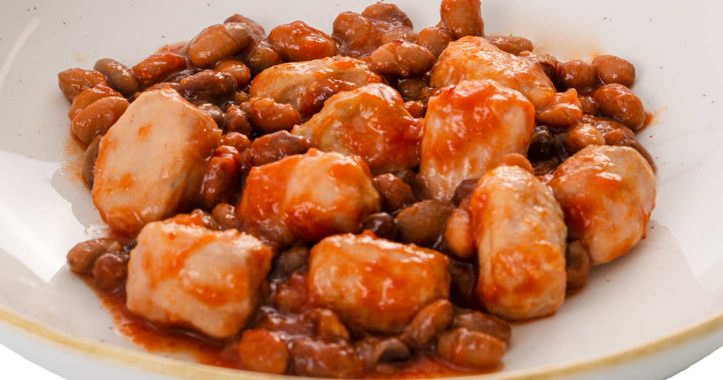 Mi Gusta - Salsiccia di pollo con fagioli, senza glutine - 300g Next Food