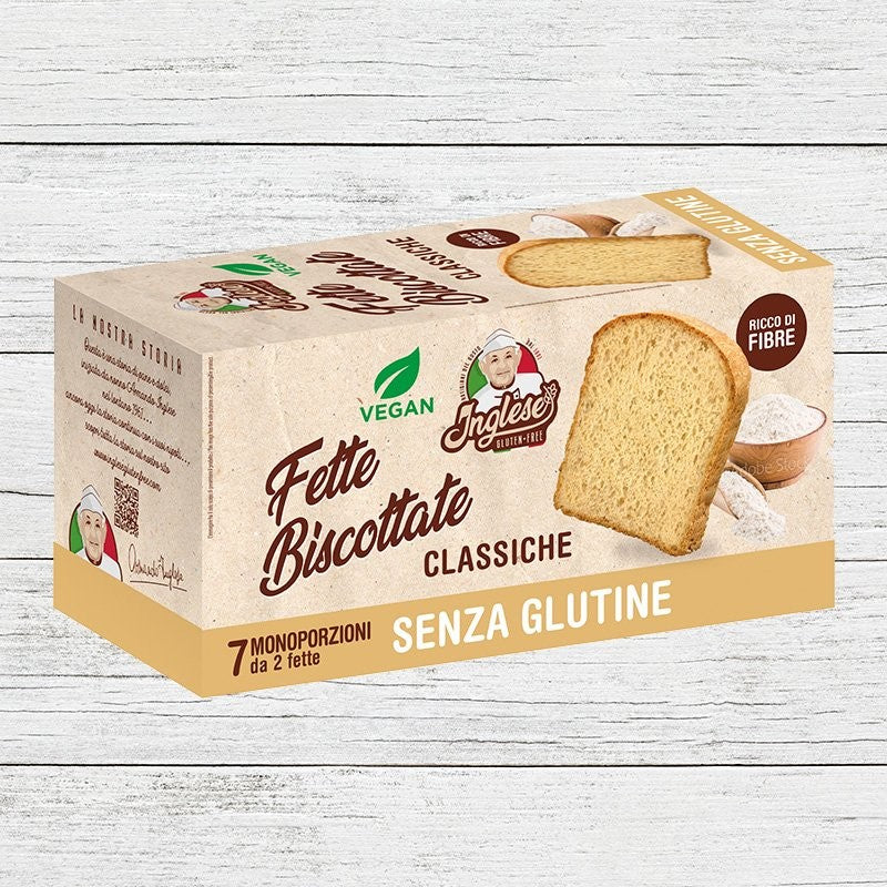 Inglese - Fette biscottate classiche senza glutine - 200 gr Bottega senza Glutine