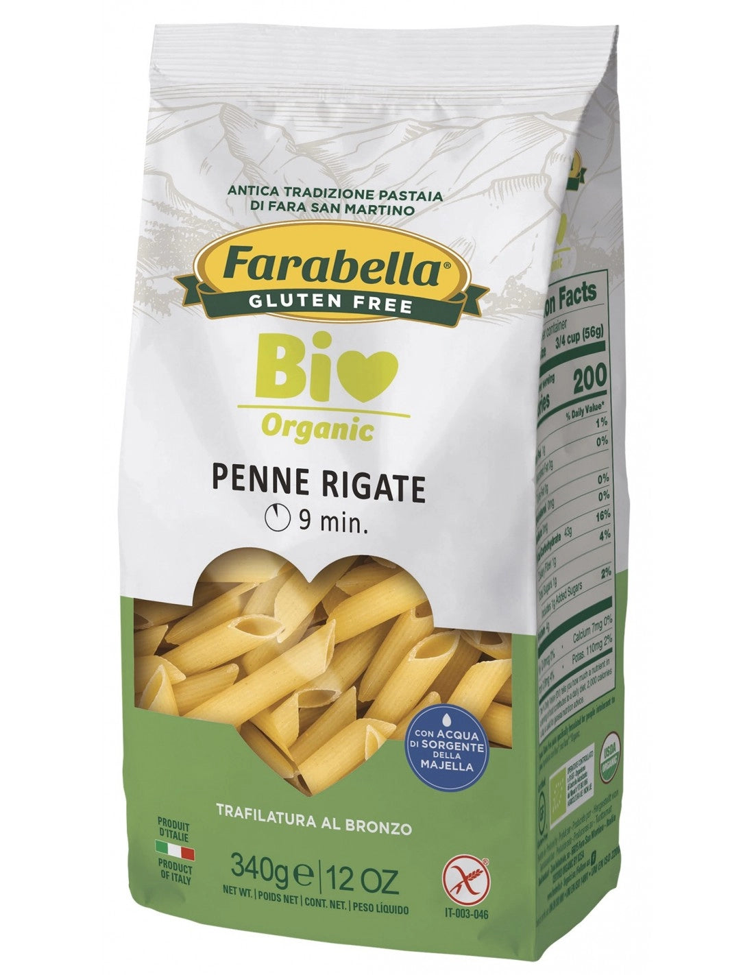 Farabella - penne rigate mais e riso bio - 340g
