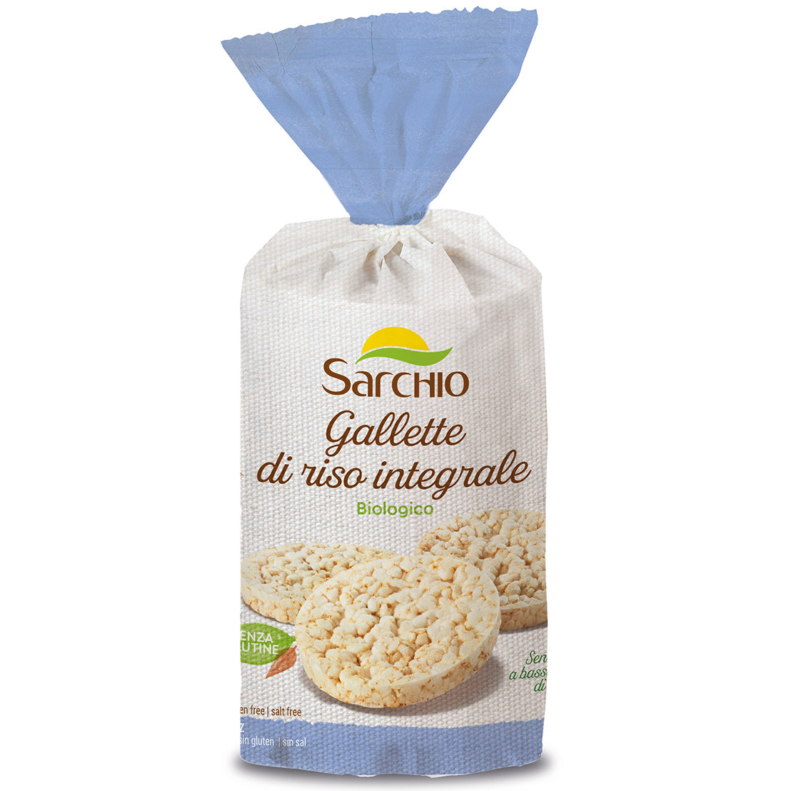 Sarchio - Gallette di riso integrale bio senza sale, senza glutine - 100gr Sarchio