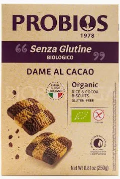 Mangiarsano - Dame di riso al cacao bio senza glutine - 250gr