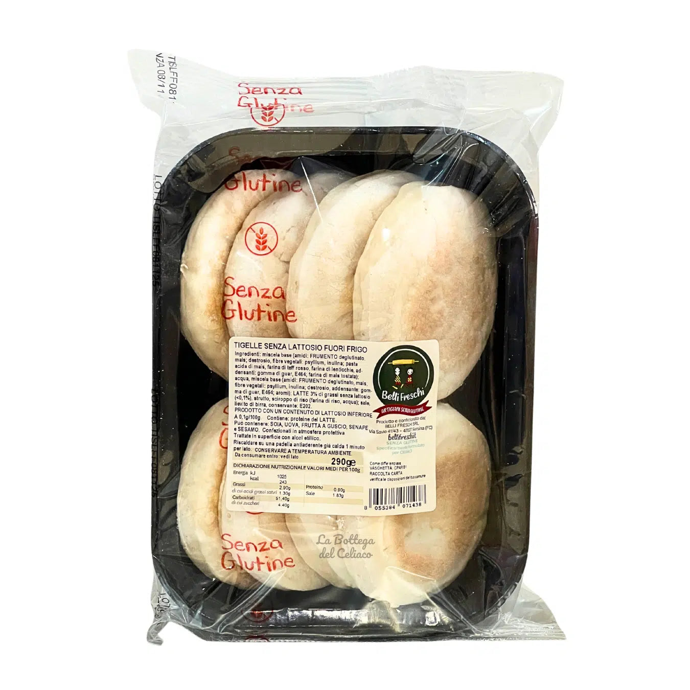 Tigelle senza glutine e senza lattosio gr 290 Belli Freschi