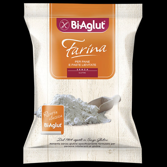 BiAglut - Farina multiuso per pane e paste lievitate senza glutine 500gr Bottega senza Glutine