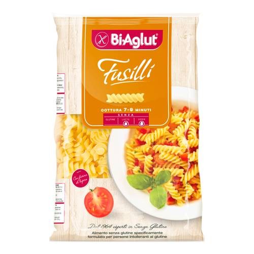 BiAglut - Fusilli senza glutine, senza latte, senza uova 500gr Bottega senza Glutine