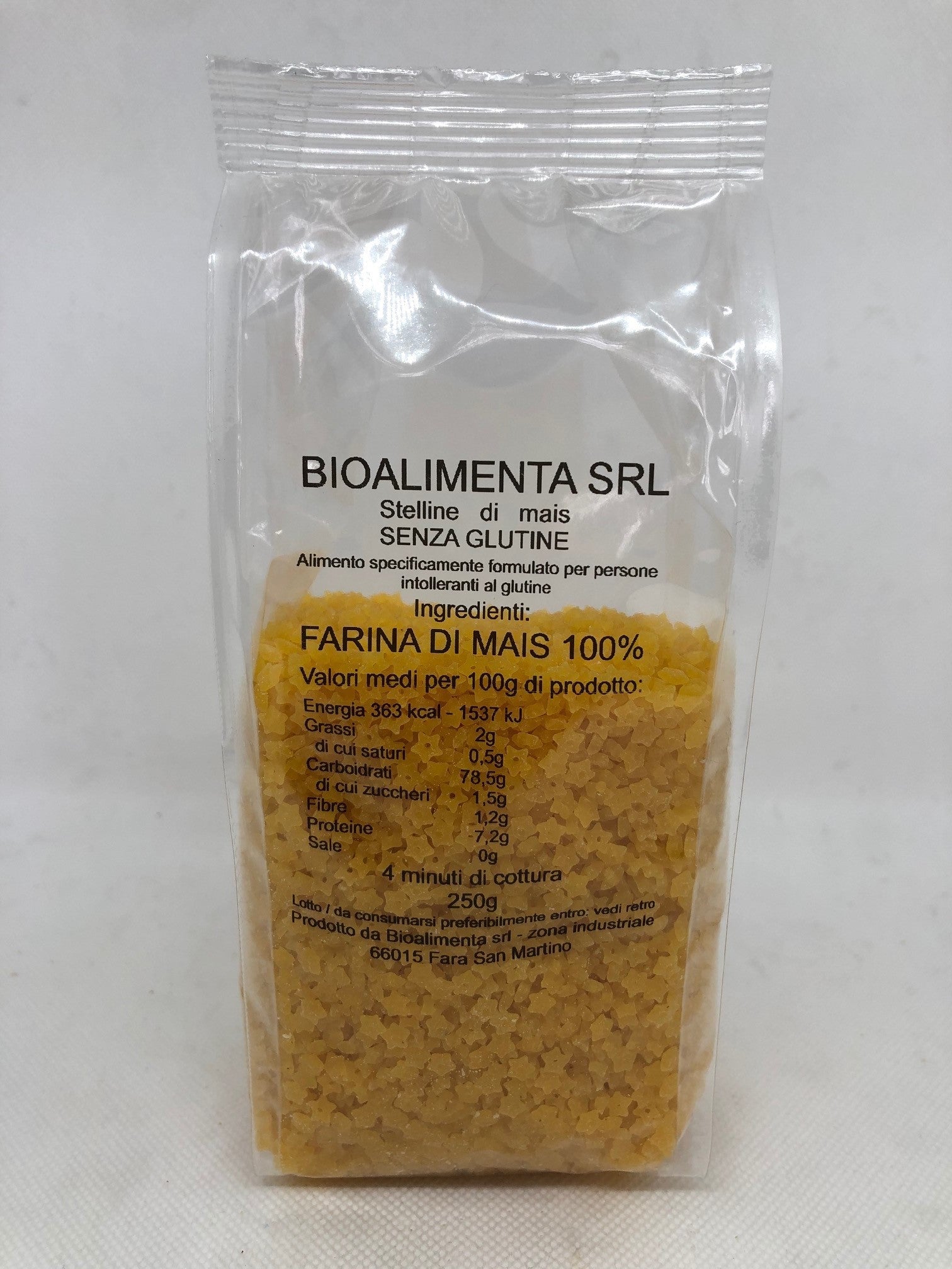 Bioalimenta - Stelline di Mais alla farina di mais senza glutine - 250gr Bottega senza Glutine