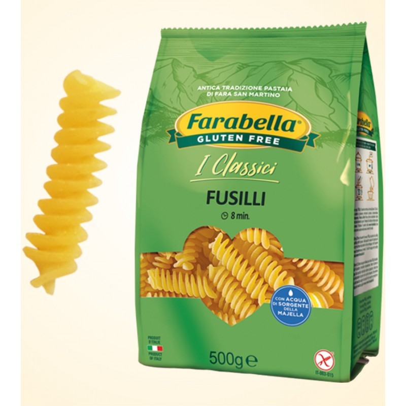 Farabella - I classici, Fusilli pasta senza glutine 500gr Bottega senza Glutine