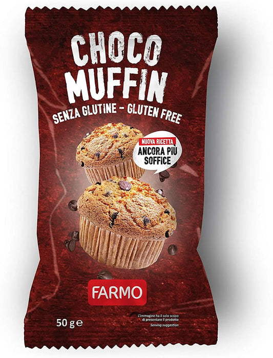 Farmo - Choco Muffin con gocce di cioccolato - Monoporzione da 50gr Bottega senza Glutine