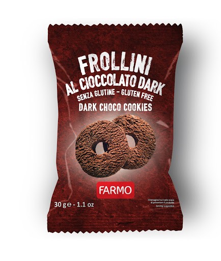 Farmo - Frollini al cioccolato dark monoporzione senza glutine 30gr Bottega senza Glutine