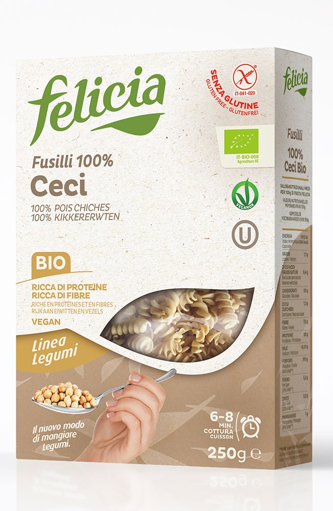 Felicia - Fusilli di ceci bio vegan senza glutine - 250gr Bottega senza Glutine