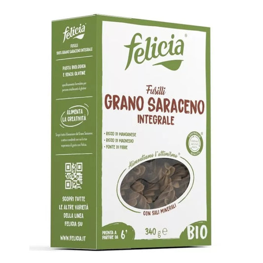 Felicia - Fusilli di grano saraceno integrale bio - 340gr Bottega senza Glutine