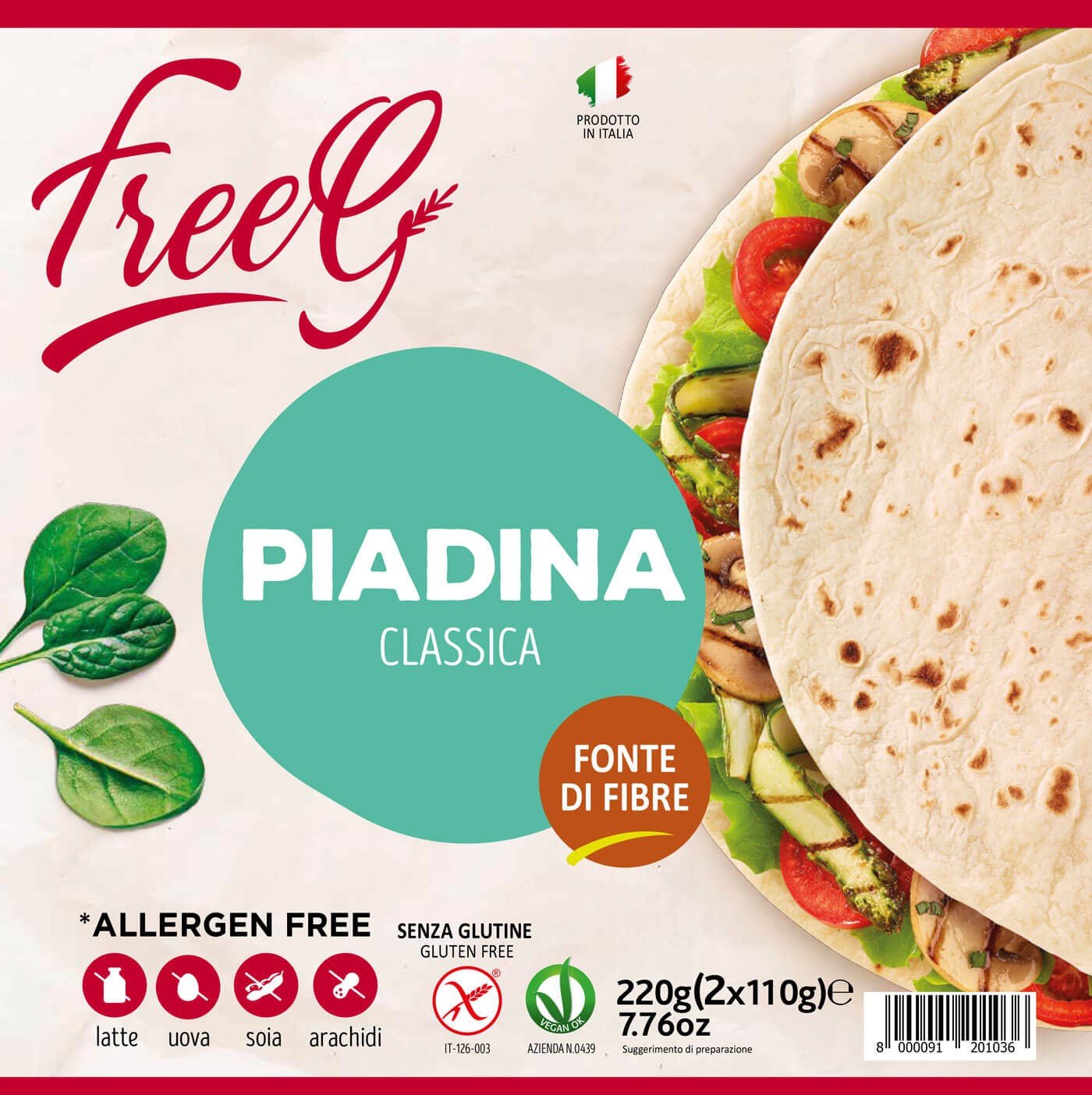 Freely - Piadina Classica - 220gr Bottega senza Glutine