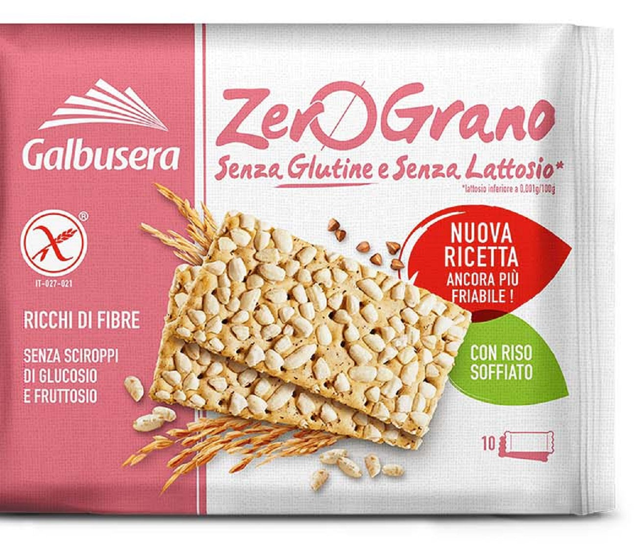 Galbusera - Cracker integrali senza glutine con riso soffiato - 360gr Bottega senza Glutine