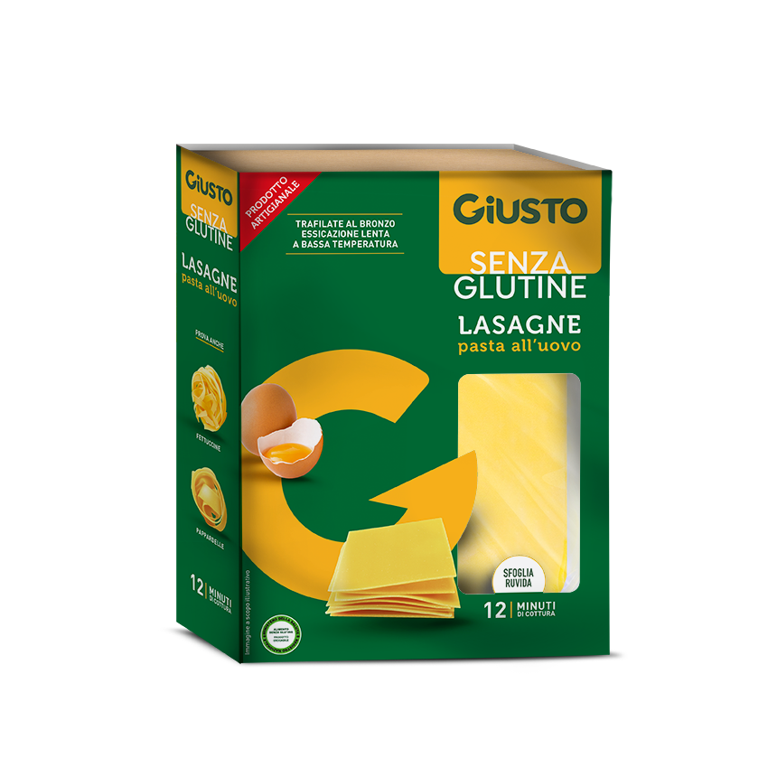 Giusto senza glutine - Lasagne pasta all'uovo - 200gr Bottega senza Glutine