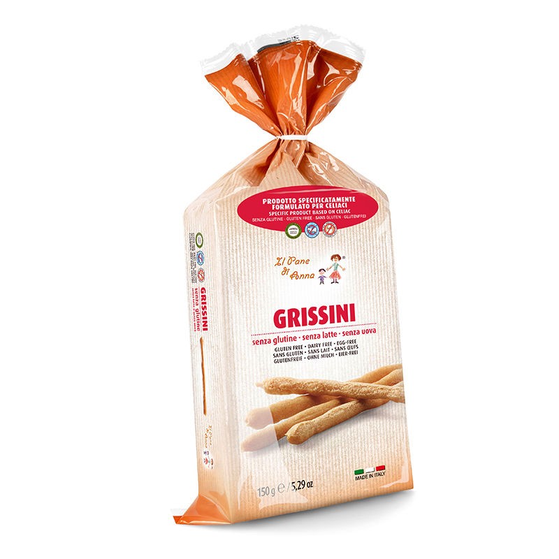 Il Pane di Anna - Grissini senza latte e uova, senza glutine 150gr Bottega senza Glutine