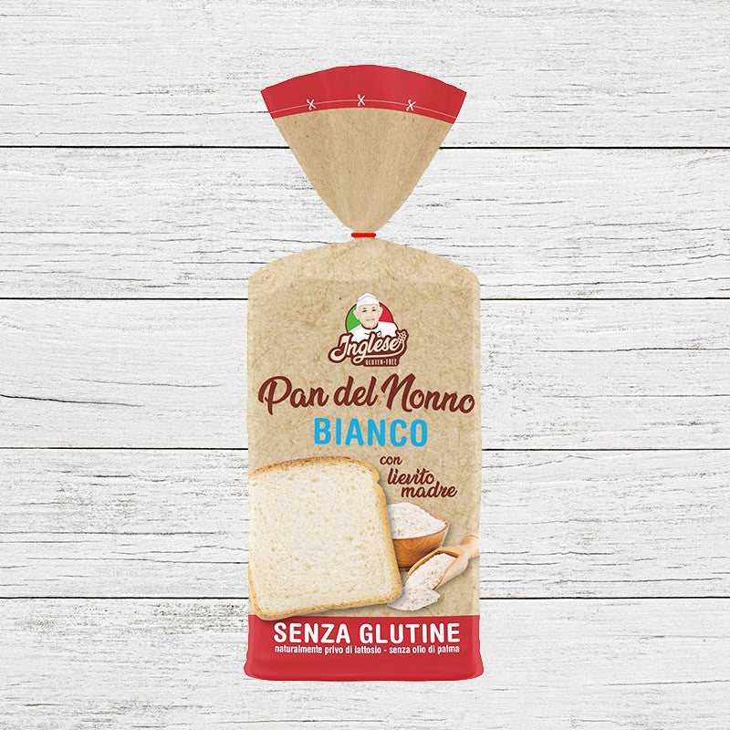 Inglese - Pan del Nonno bianco senza glutine con lievito madre - 300gr Bottega senza Glutine