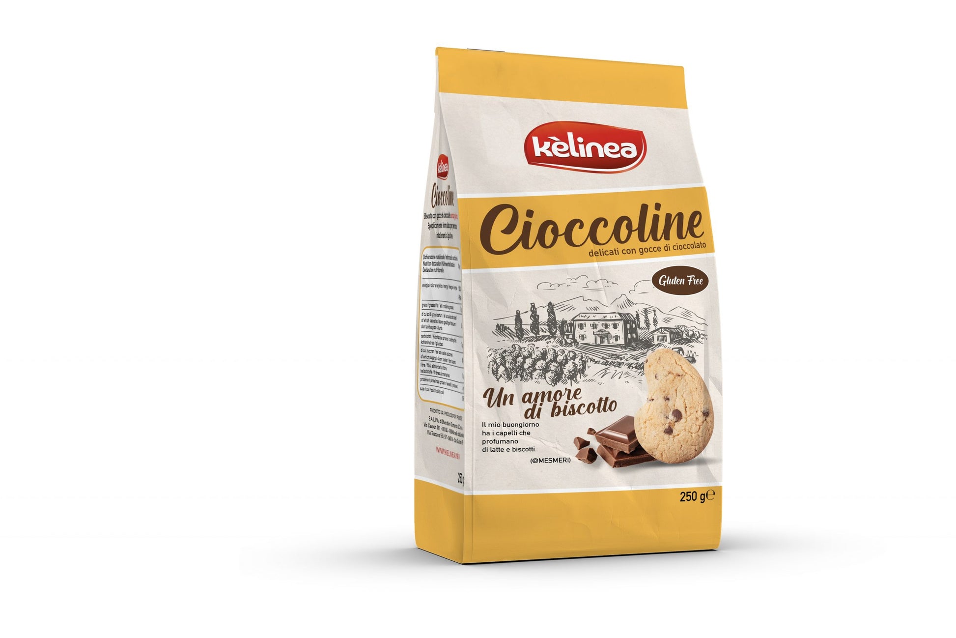 Kelinea - CIOCCOLINE - Frollini con gocce di cioccolato - 250g Bottega senza Glutine