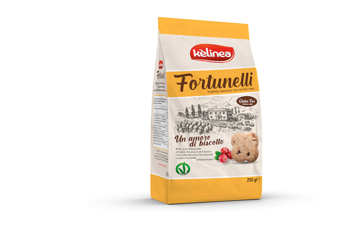 Kelinea - FORTUNELLI - Frollini ai mirtilli rossi - 250g Bottega senza Glutine