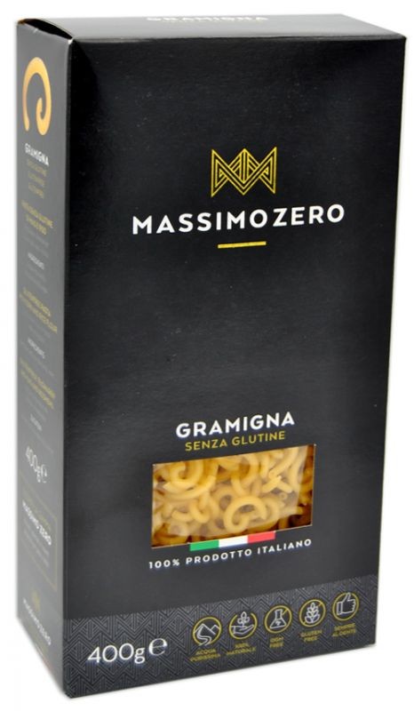 Massimo Zero - Gramigna pasta senza glutine - 400gr Bottega senza Glutine