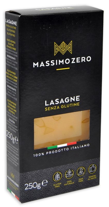 Massimo Zero - Sfoglia per Lasagne pasta senza glutine - 250gr Bottega senza Glutine