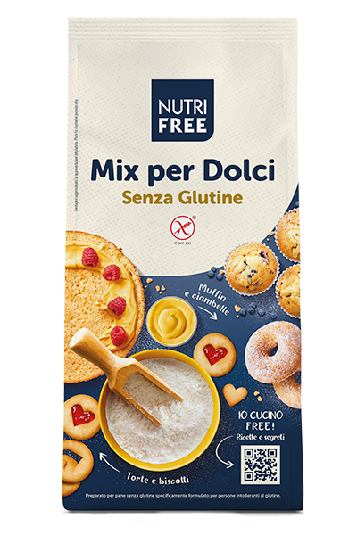 NutriFree - Mix per dolci per torte e biscotti senza glutine, senza latte - 1kg NT FOOD