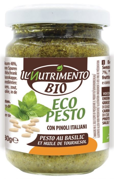 Nutrimento Bio - Eco pesto genovese bio con pinoli italiani - 130gr Bottega senza Glutine