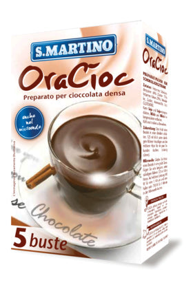 Oracioc - Preparato per cioccolata densa - Confezione da 5 buste - 125gr (25g x 5) Bottega senza Glutine