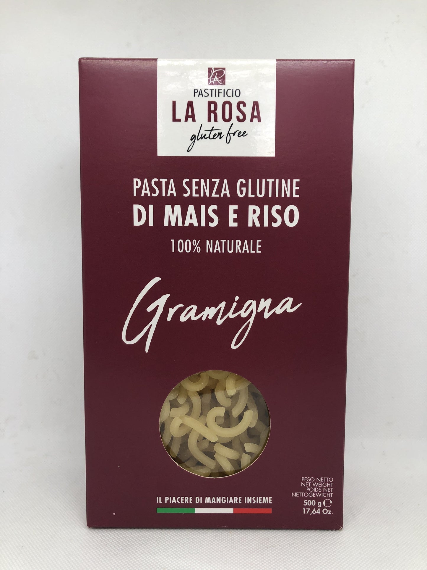 Pastificio La Rosa - Gramigna di mais e riso, pasta senza glutine - 500gr Bottega senza Glutine