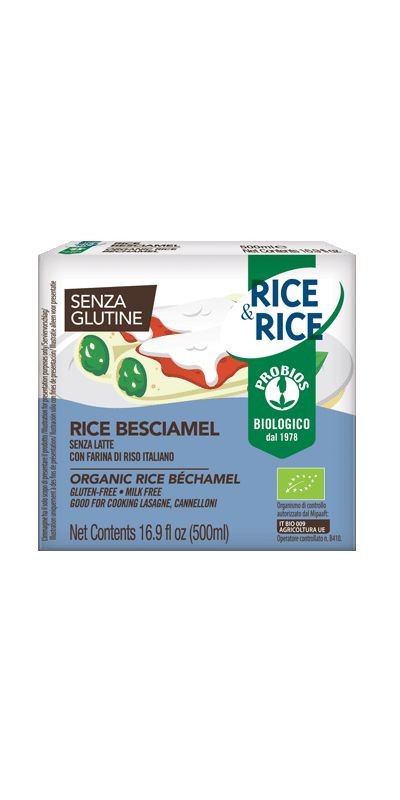 Probios - Besciamella salsa vegetale rice senza latte con farina di riso italiano - 500ml Bottega senza Glutine