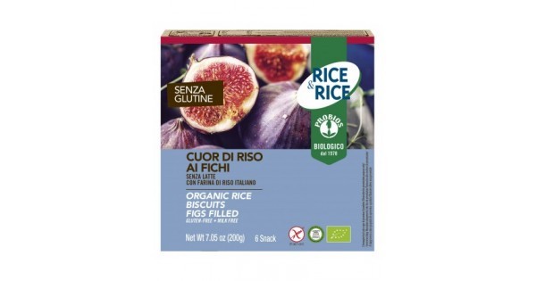 Probios - Cuor di riso ai fichi senza latte con farina di riso italiano - 200gr (6 x 33,3gr) Bottega senza Glutine