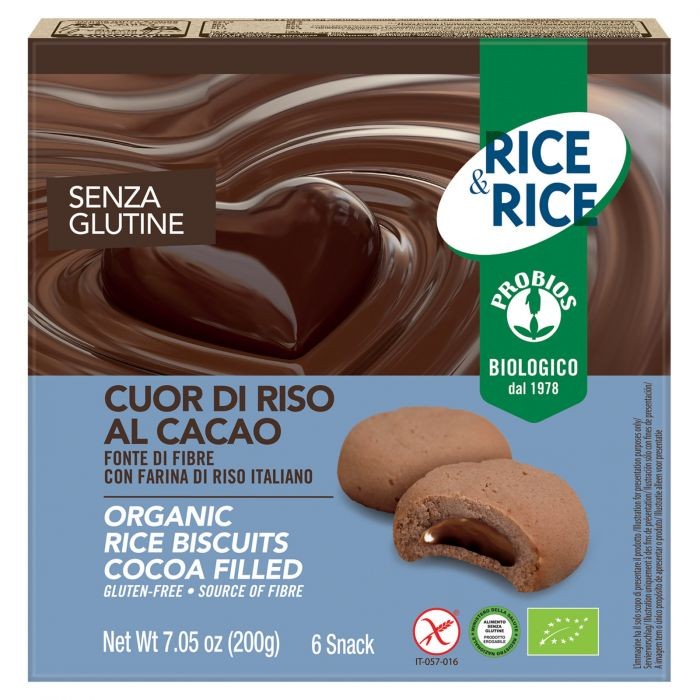 Probios - Cuor di riso al cacao bio senza glutine - 200gr Bottega senza Glutine
