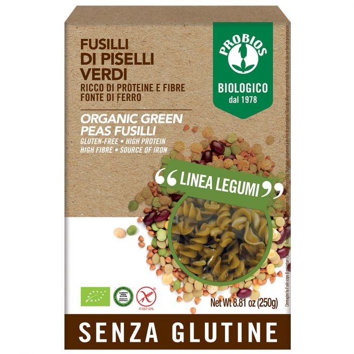 Probios - Fusilli ai piselli verdi bio senza glutine - 250gr Bottega senza Glutine