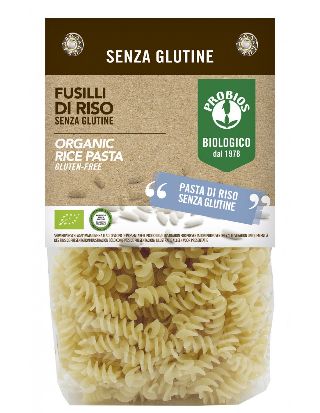 Probios - Fusilli di riso bio senza glutine - 400gr Bottega senza Glutine