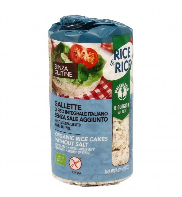Probios - Gallette di riso integrale senza sale bio - 100gr Bottega senza Glutine