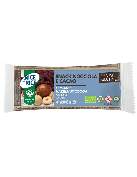 Probios - Snack di riso alla nocciola e cacao senza glutine - 25gr Bottega senza Glutine