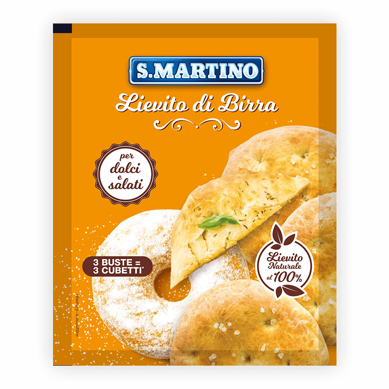 S.Martino - Lievito di birra per dolci e salati, senza glutine - 3x25gr Bottega senza Glutine