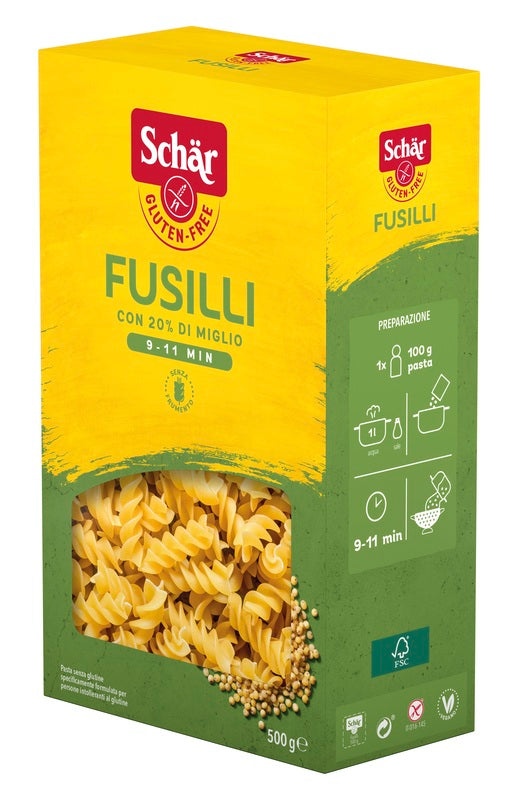 Schär - Fusilli, pasta senza glutine - 500gr Bottega senza Glutine