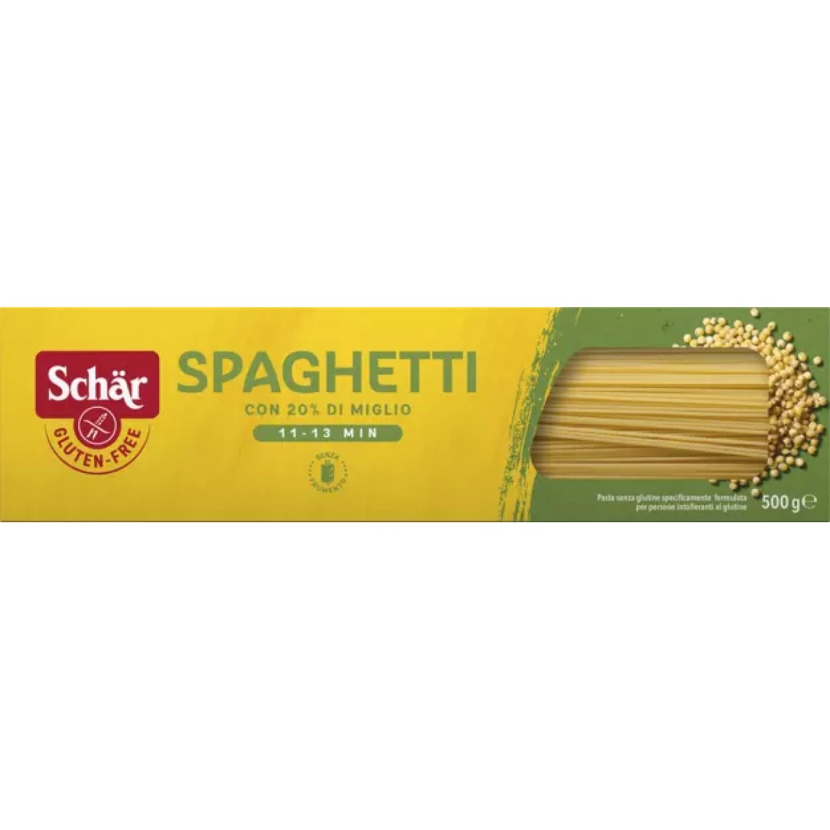 Schar - Spaghetti senza glutine con 20% di miglio - 500gr Bottega senza Glutine