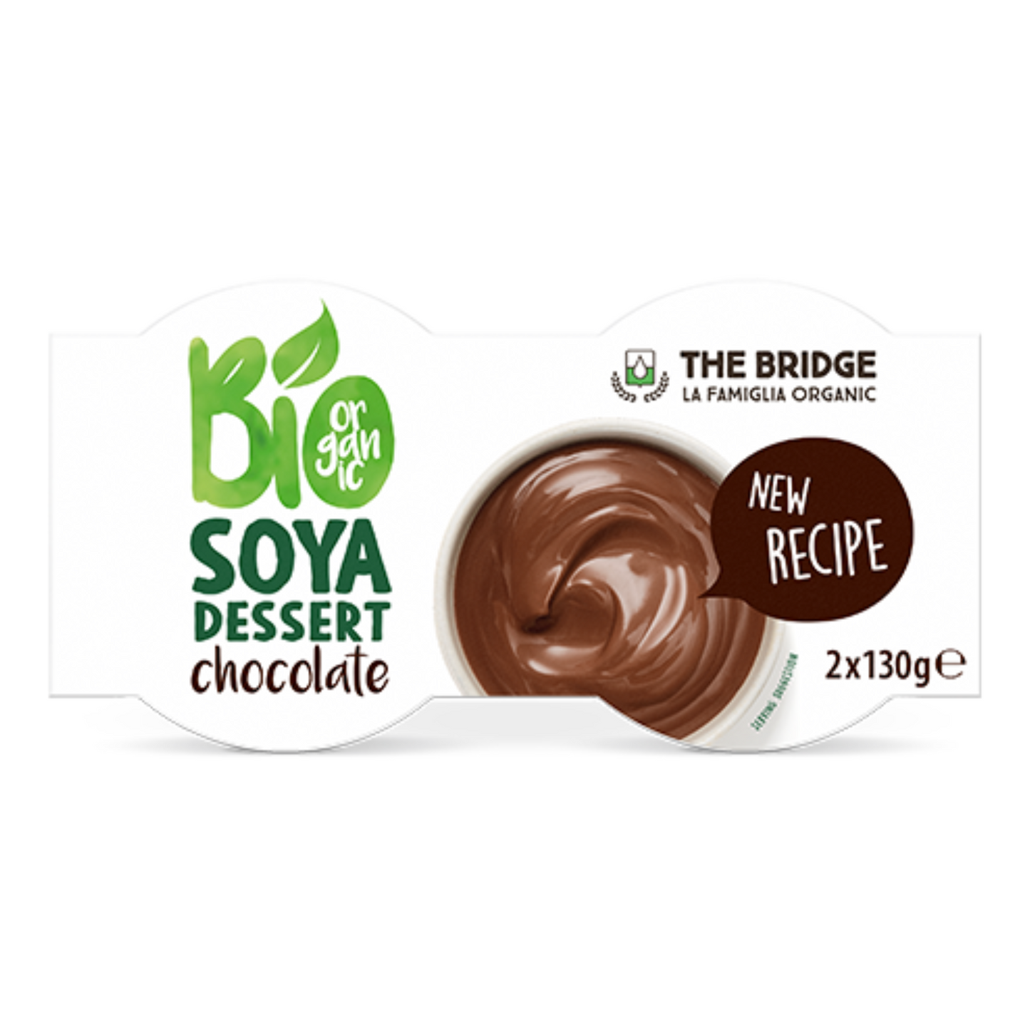 The Bridge - Dessert di soia al cioccolato, senza glutine - 2x130 gr Bottega senza Glutine