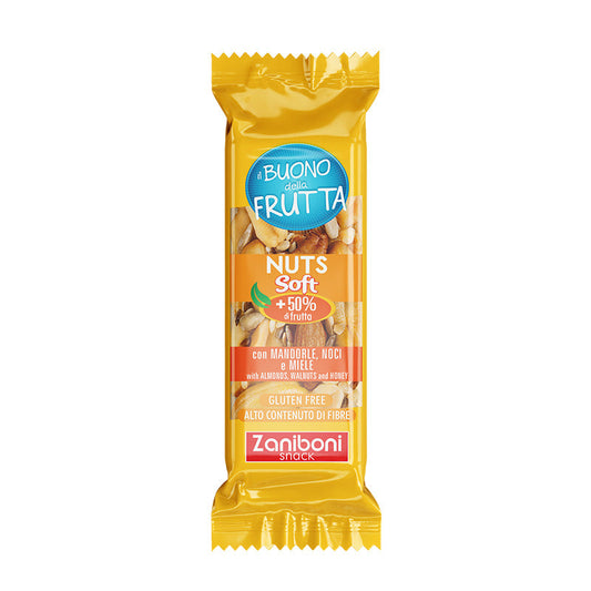 Zaniboni snack - Nuts Soft con Mandorle, Noci e Miele gr 35 ZANIBONI Snack