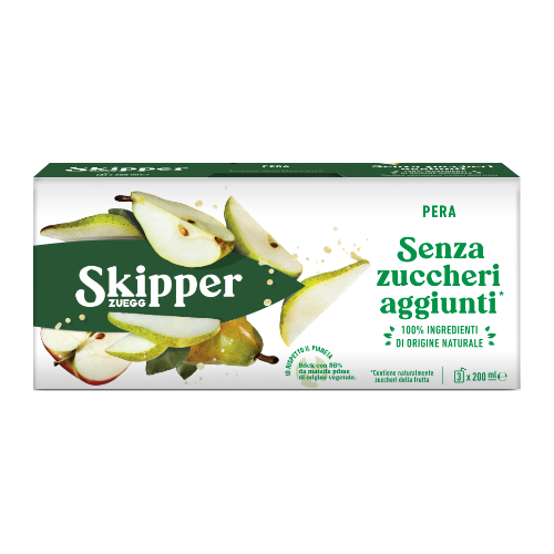 Zuegg Skipper - Succo alla Pera senza zuccheri aggiunti - 3x200 ml Bottega senza Glutine