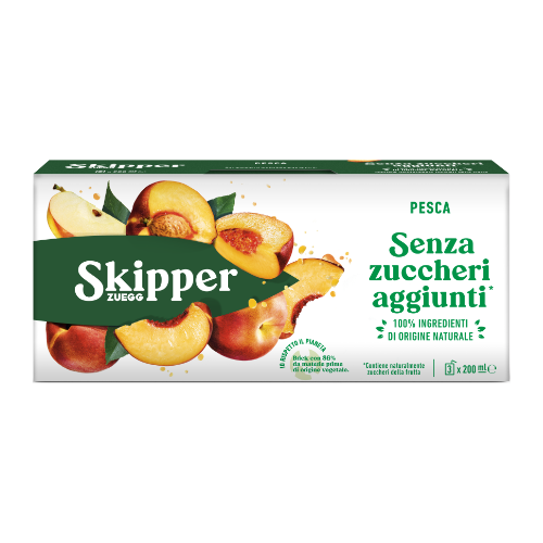Zuegg Skipper -  Succo alla Pesca senza zuccheri aggiunti -  3x200 ml Bottega senza Glutine