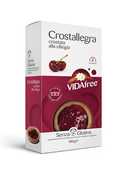 Vidafree - Crostallegra, crostatina alla ciliegia senza glutine - 4x45gr Vidafree