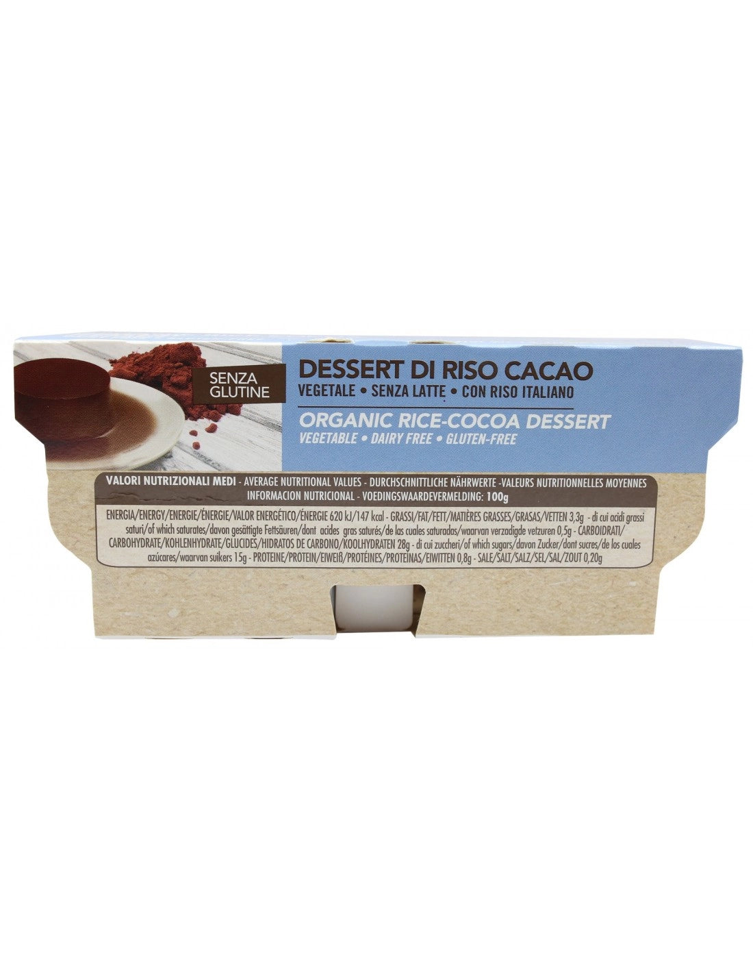 Probios - Dessert di riso gusto cacao bio senza glutine - 400gr Probios