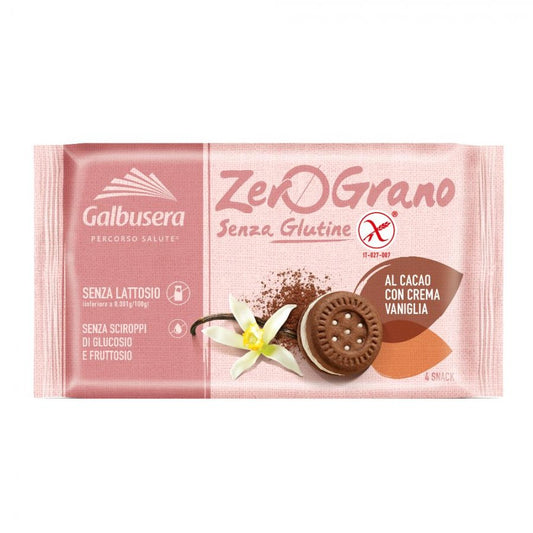 Galbusera - Zerograno farcito al cacao con crema vaniglia, senza glutine - 160gr - Scadenza 16/06/2025 Galbusera