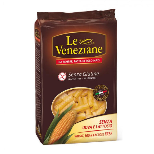 Le Veneziane - Rigatoni pasta di solo mais senza glutine e senza uova e lattosio - 250gr Molino di Ferro - Le veneziane