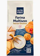 NutriFree - Farina multiuso per preparazioni dolci e salate senza glutine, senza lattosio - 1kg