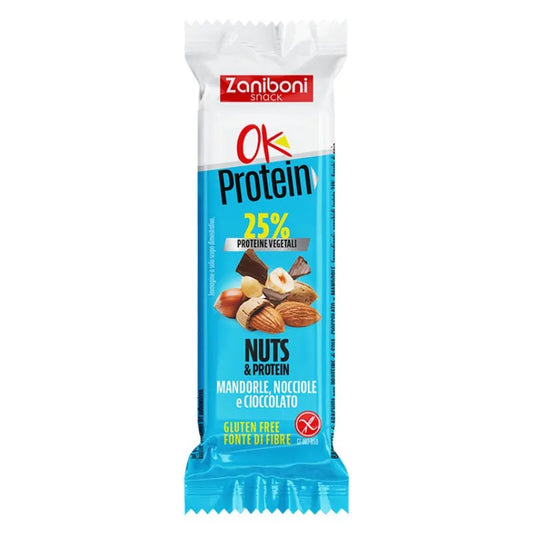 Zaniboni snack - Nuts & Protein Gusto Mandorla, Nocciola e Cioccolata gr 40 ZANIBONI Snack